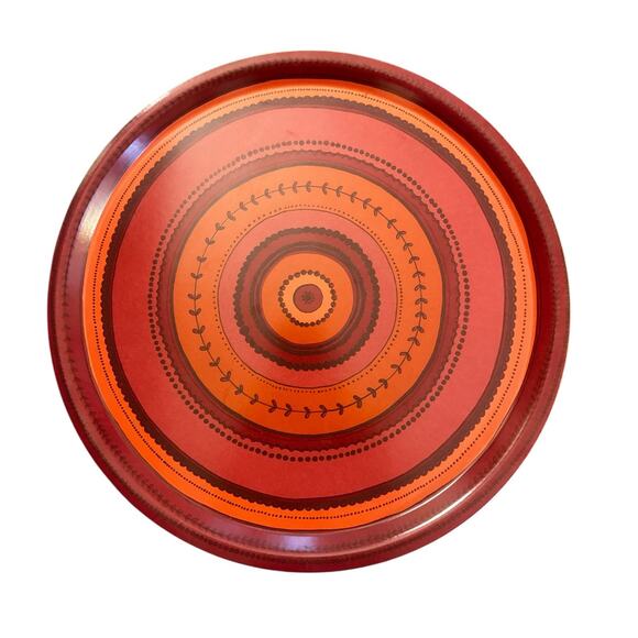 Set x 2 Vintage IKEA OFFENTLIG Tray Retro MCM Serving Platter Circle 202.586.35 - Picture 2 of 5